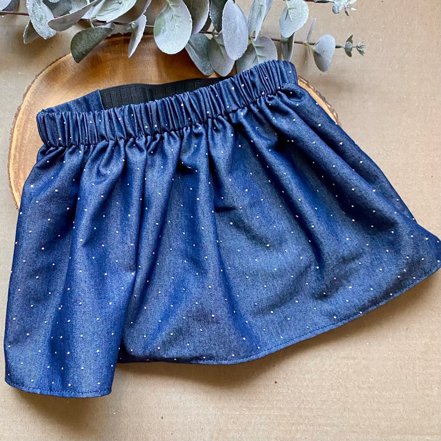 Glitter Denim Dog Skirt