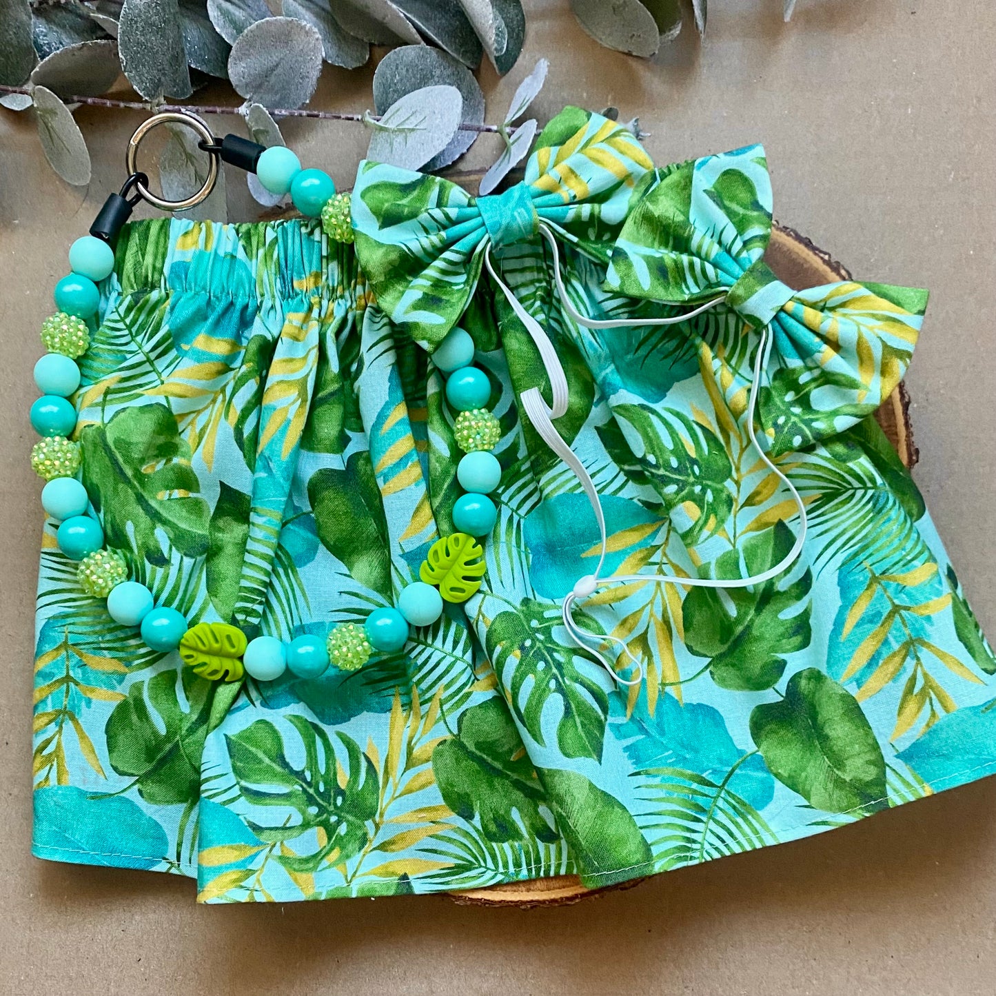 Monstera Dog Double Bows