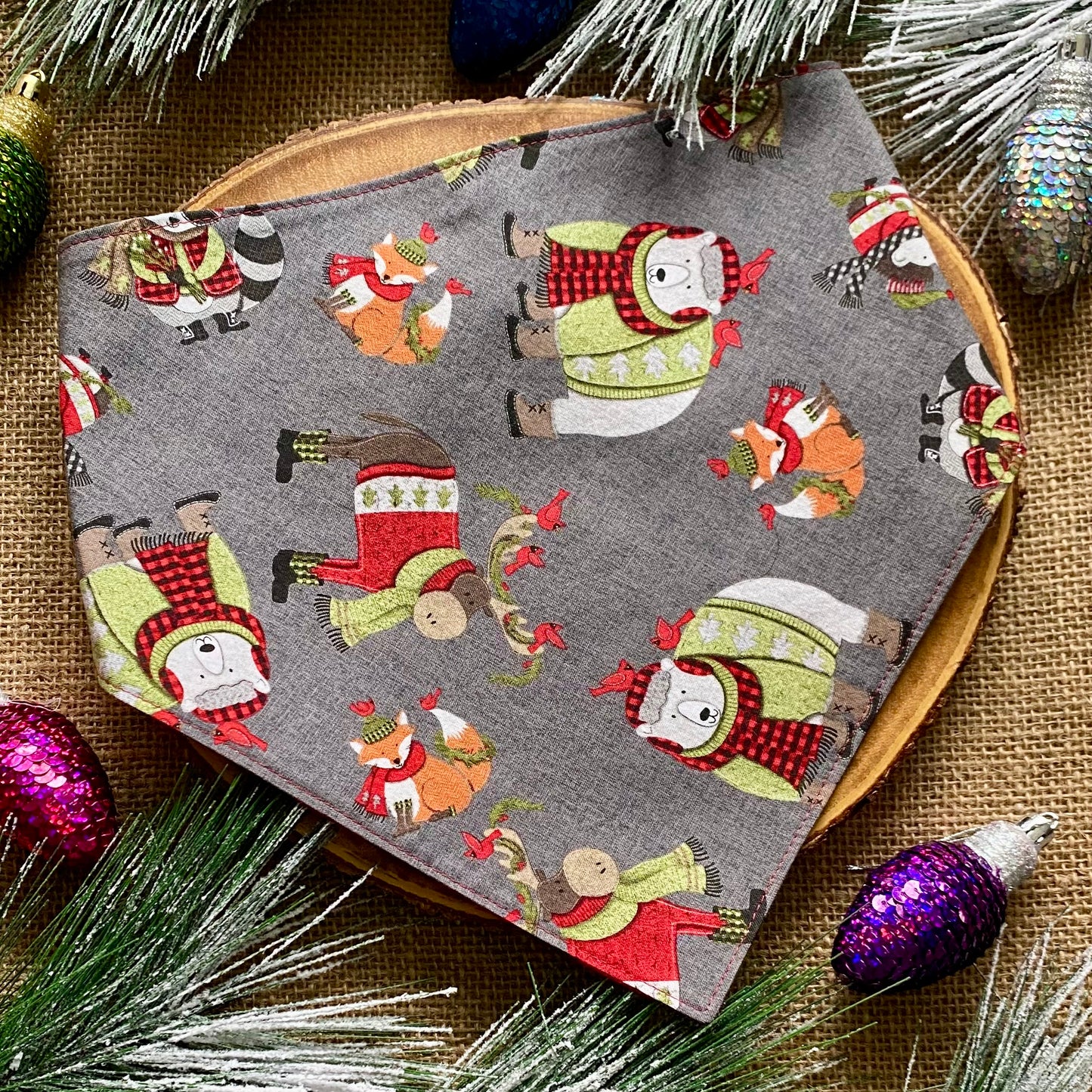 Boho Christmas Dog Bandana