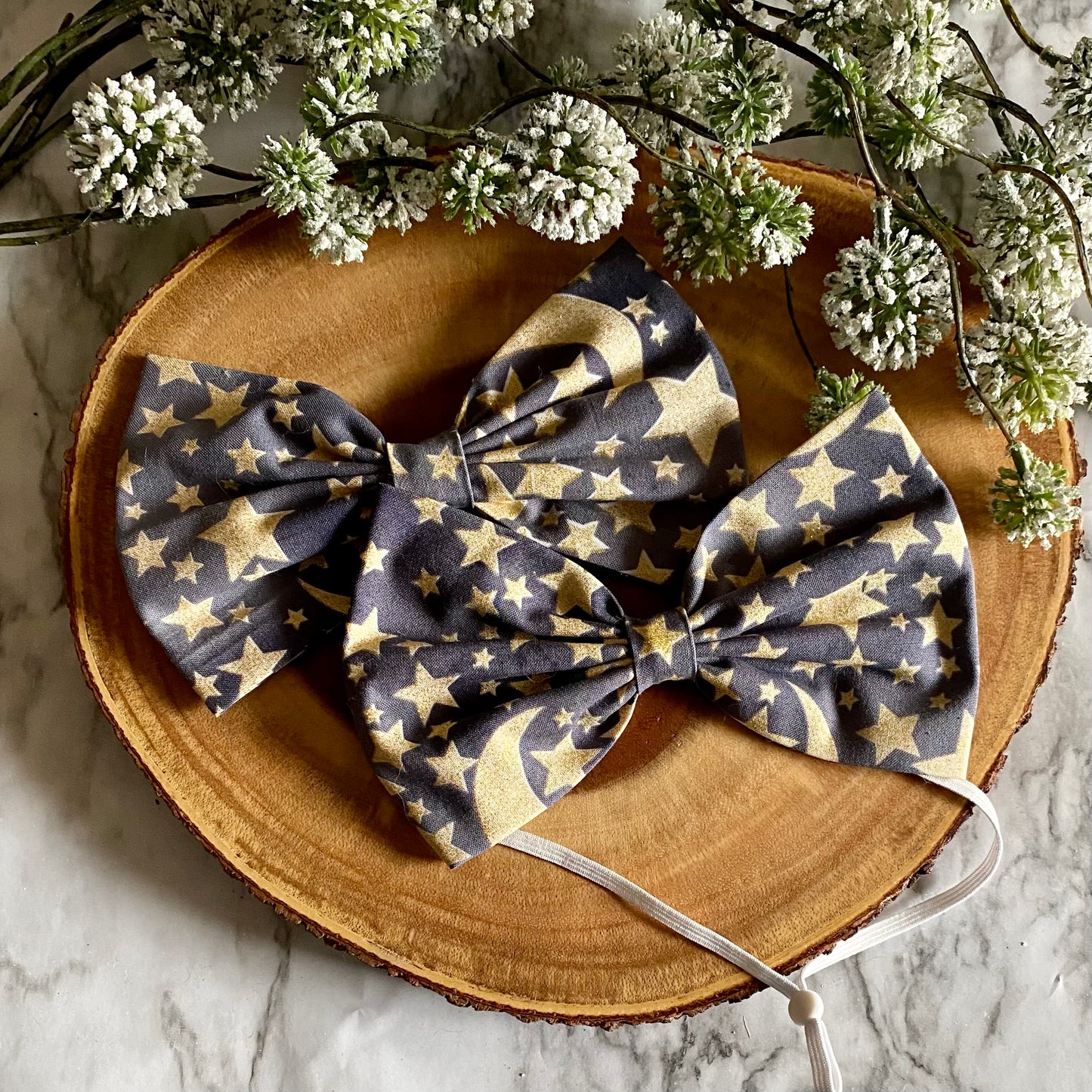 Glitter Stars Bowtie & Head Bow