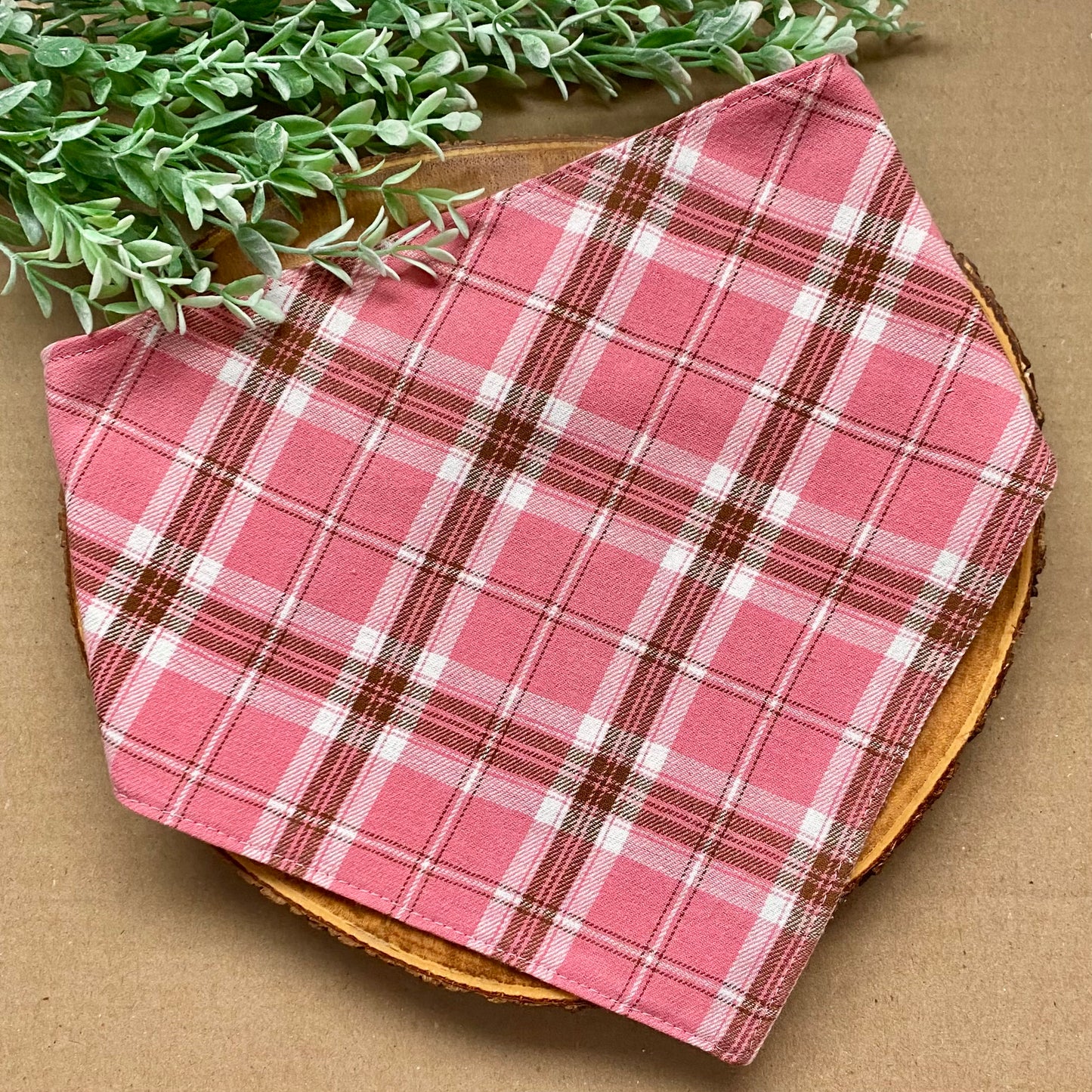 Pink Plaid Dog Bandana - Bully Love Boutique