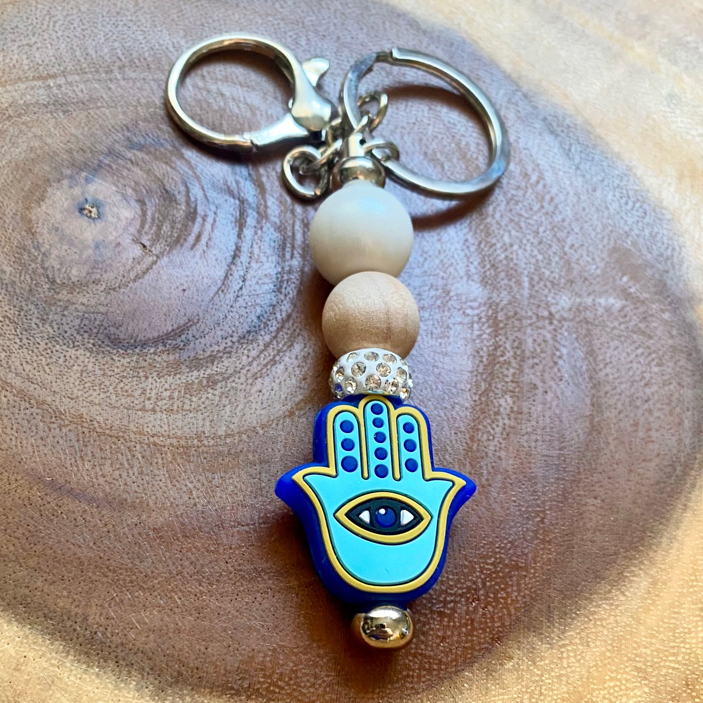 Evil Eye Beaded Keychain