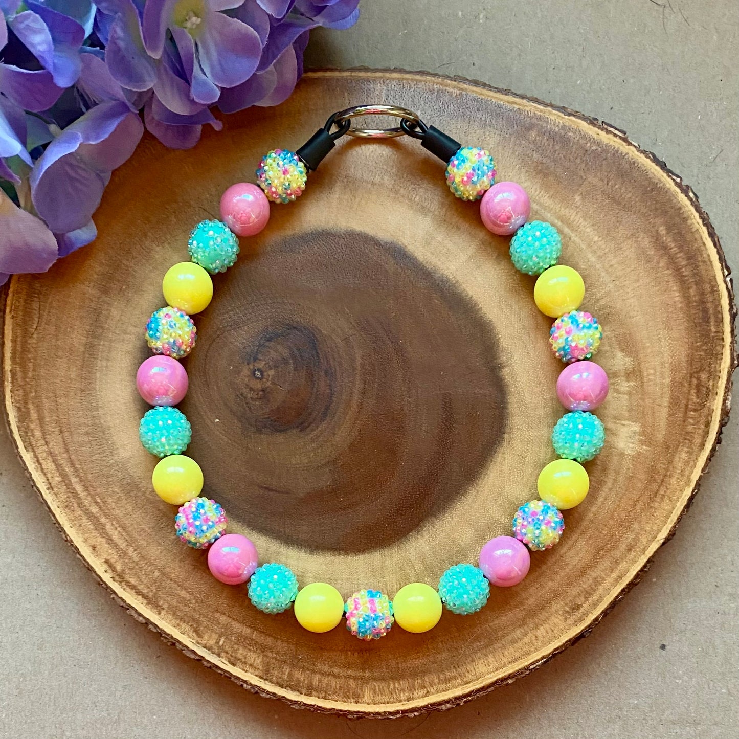 Spring Love Bubblegum Beaded Collar