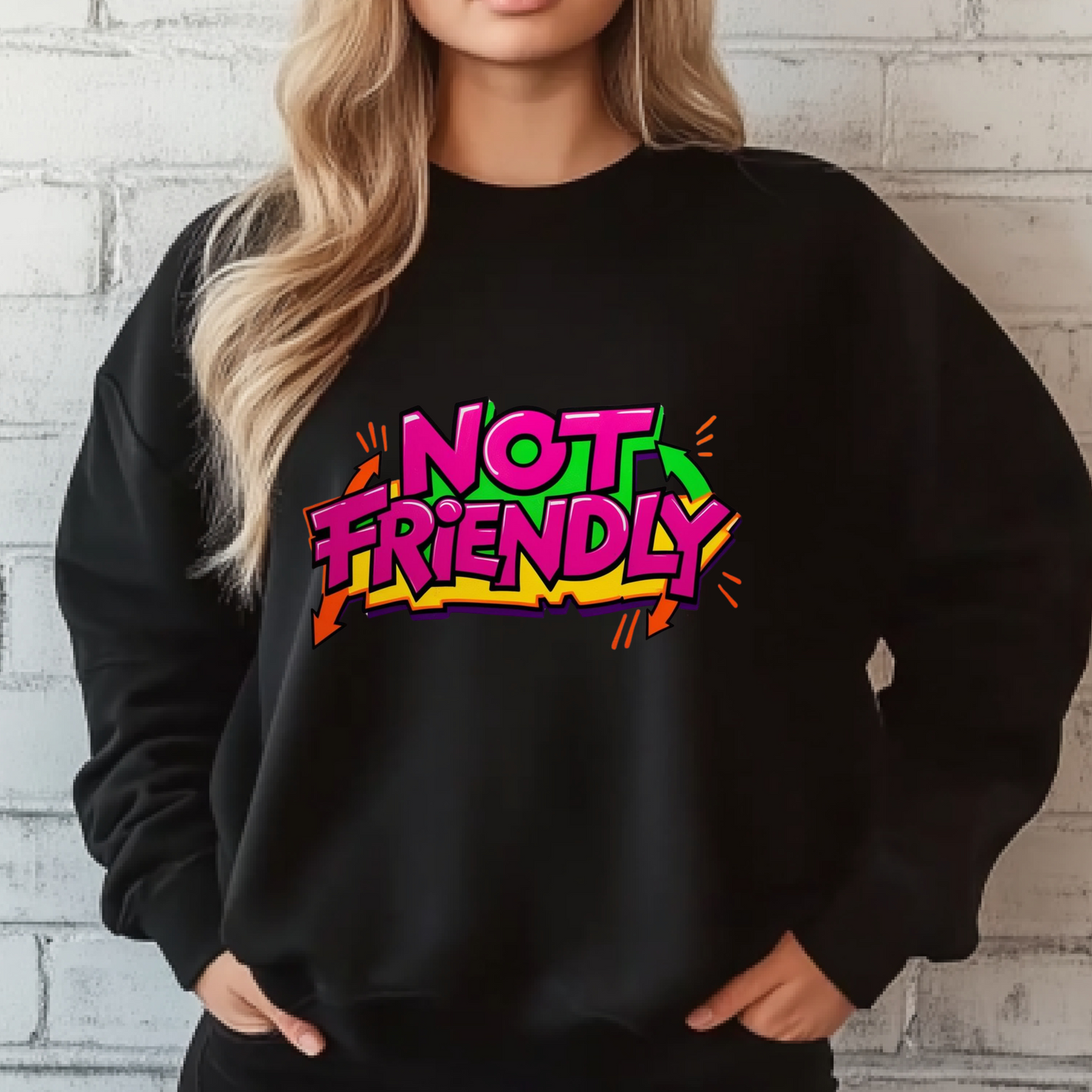Neon Not Friendly 2.0 Crewneck