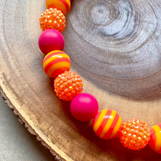 Blood Orange Dog Beaded Collar