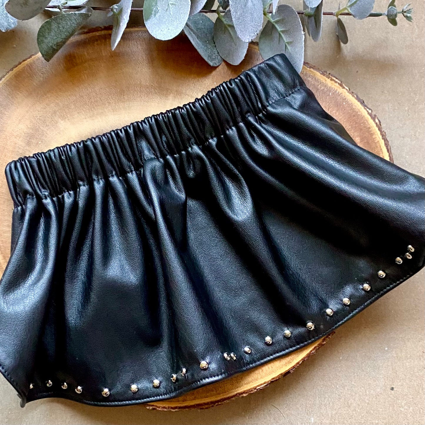 Studded Pleather Dog Skirt