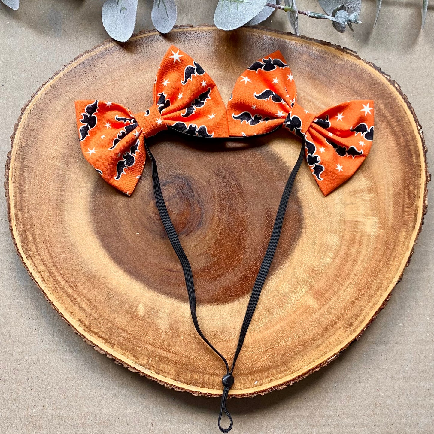 Bats Dog Double Bows