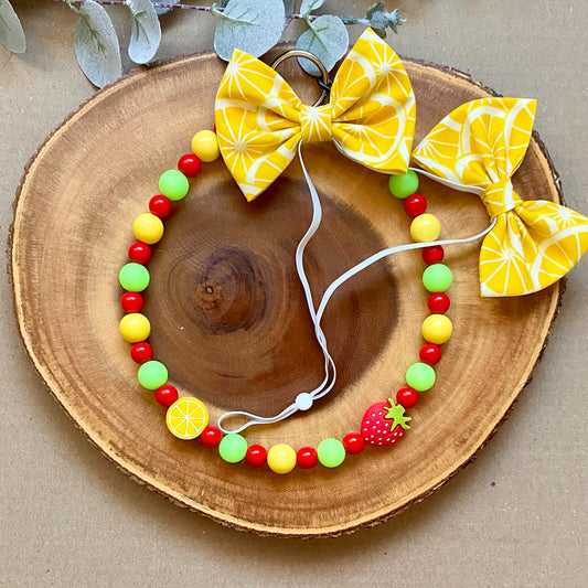 Lemon Dog Double Bows