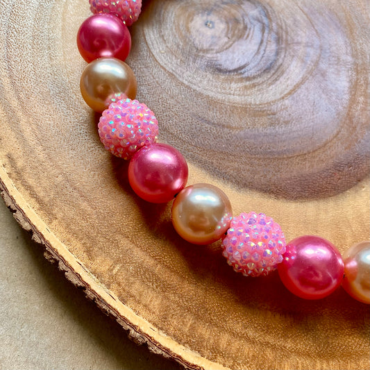 Roses & Peonies Bubblegum Dog Beaded Collar