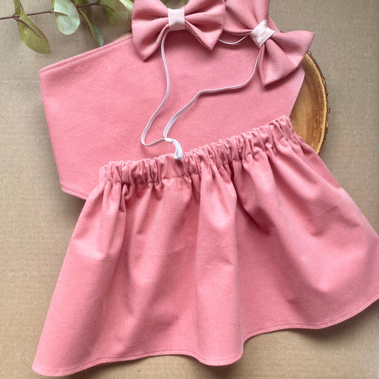 Dust Rose Corduroy Skirt