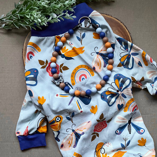 Boho Butterflies Dog Beaded Collar