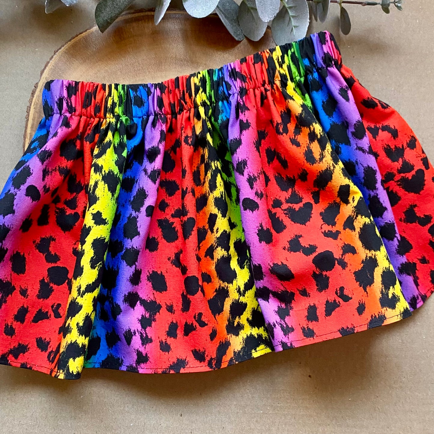 Neon Cheetah Dog Skirt