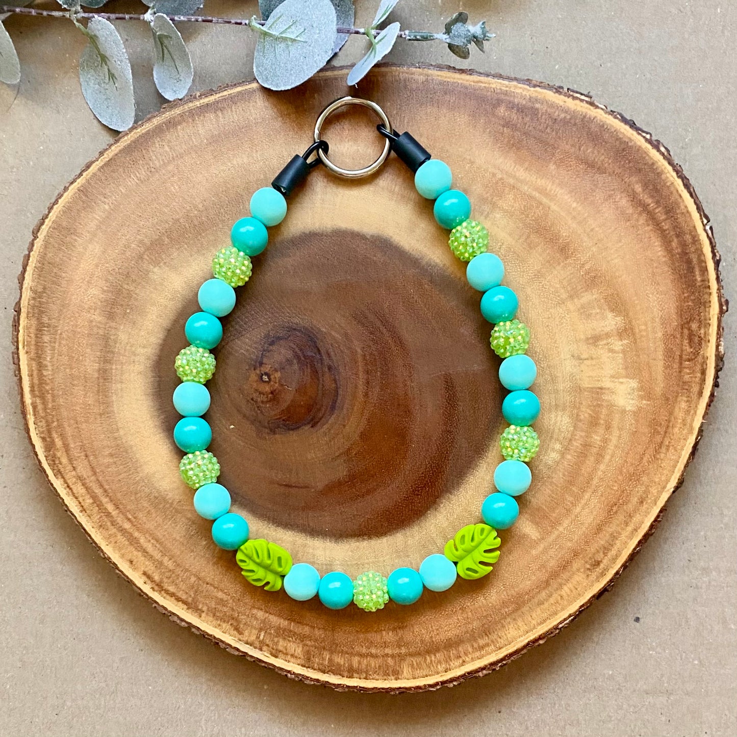 Monstera Beaded Collar