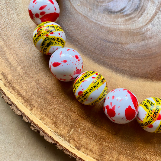 Crime Scene Beaded Collar