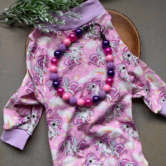 My Little Unicorn Bubblegum Dog Beaded Collar