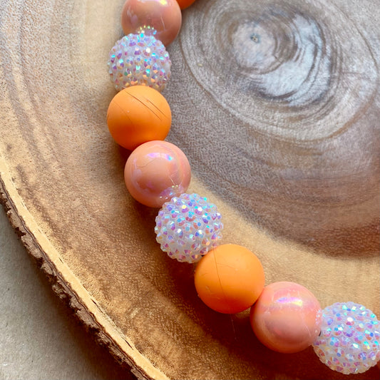 Orange Creamcicle Dog Beaded Collar