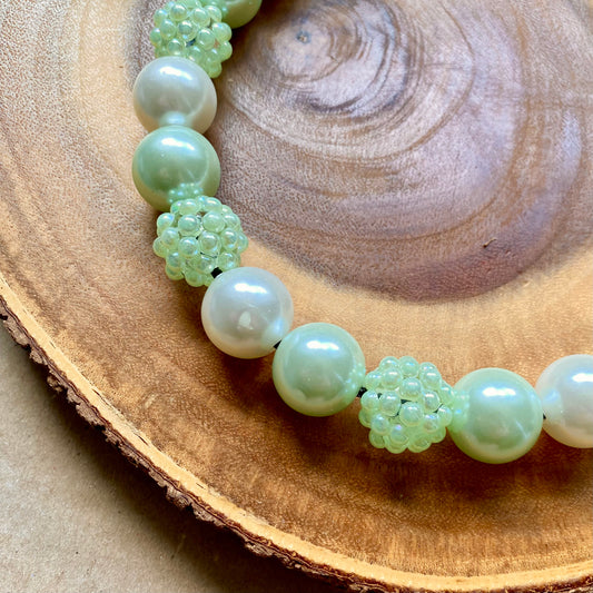 Minty Fresh Bubblegum Dog Beaded Collar