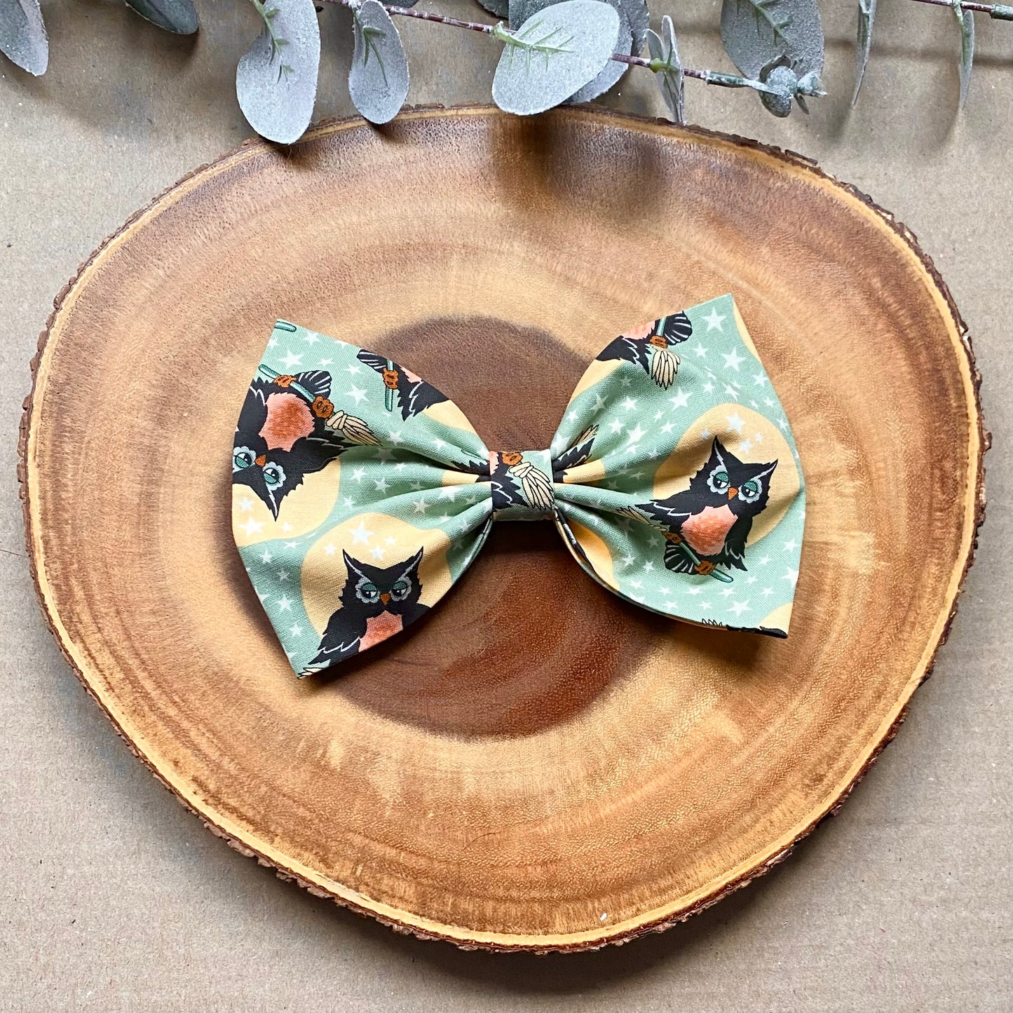 Owl Dog Bowtie & Head Bow