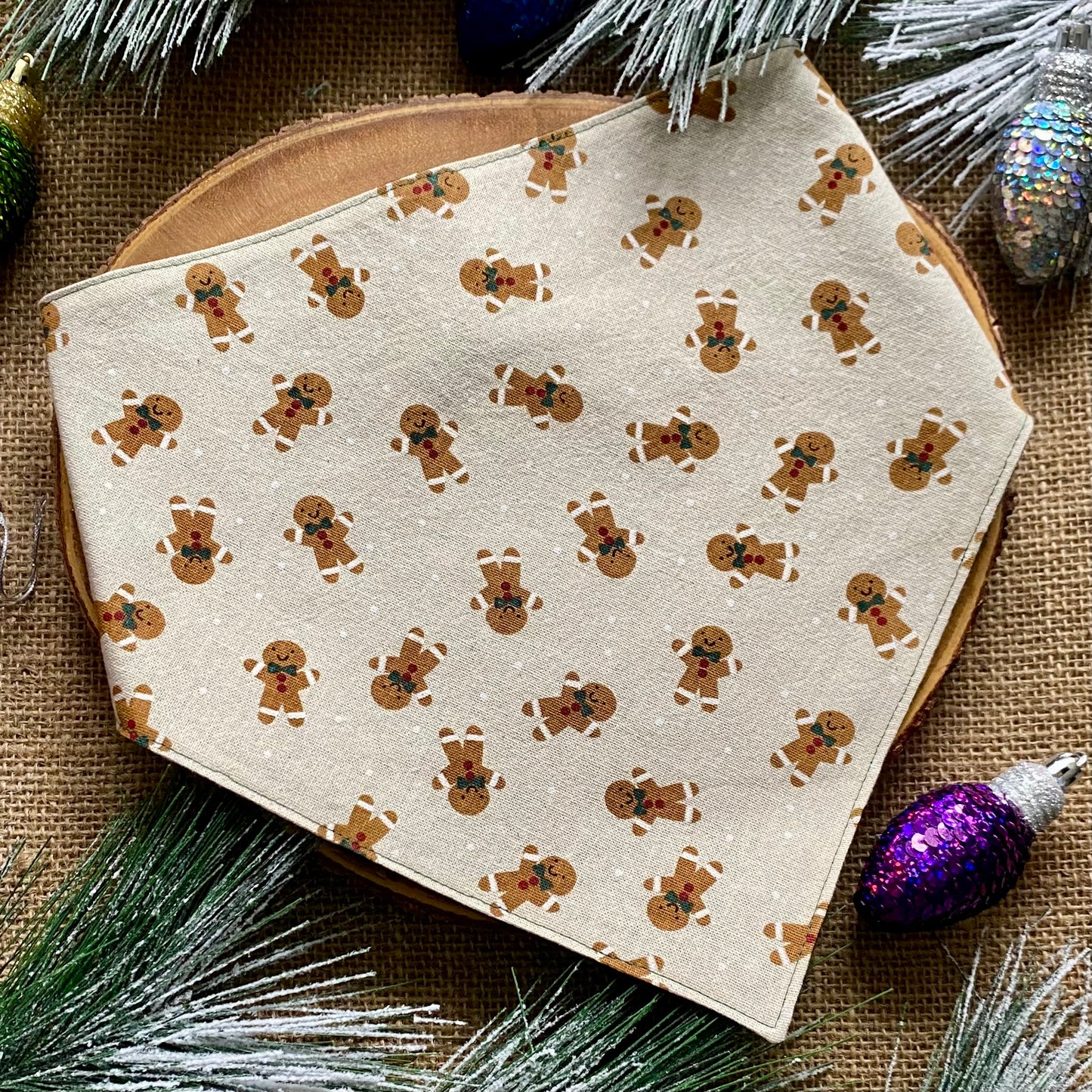 Boho Gingerbread Dog Bandana