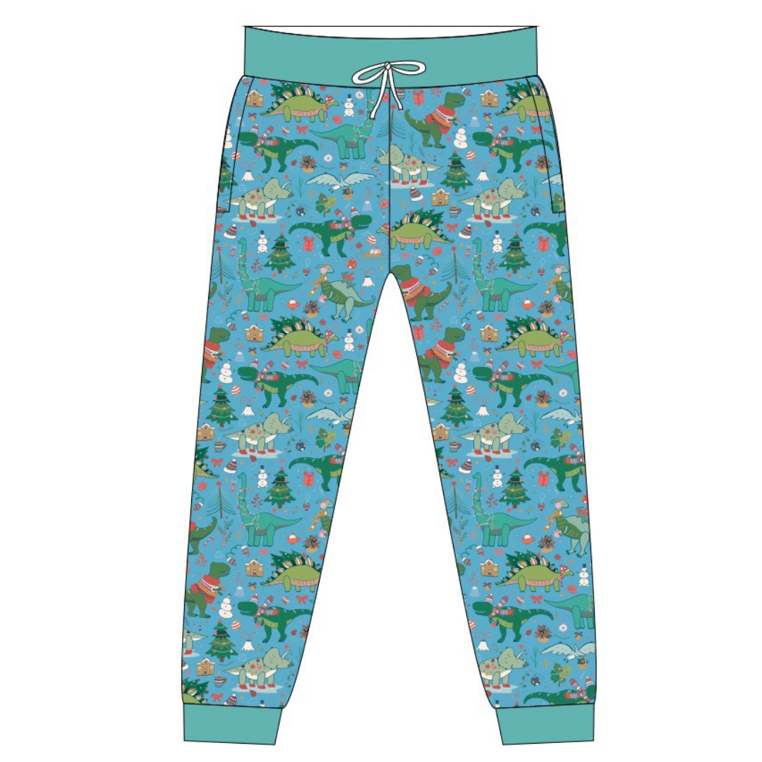 Christmas Dinos Human Pajama Pants