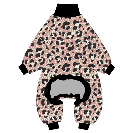Rosy Leopard Dog Pajamas - Trendy Animal Print PJs for Big Dogs - Bully Love Boutique