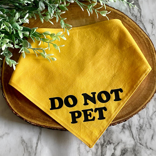 Yellow Reactive Dog Bandana