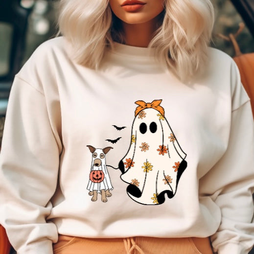 Ghost on a Leash Crewneck