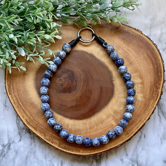 Blue Spot Jasper Beaded Collar