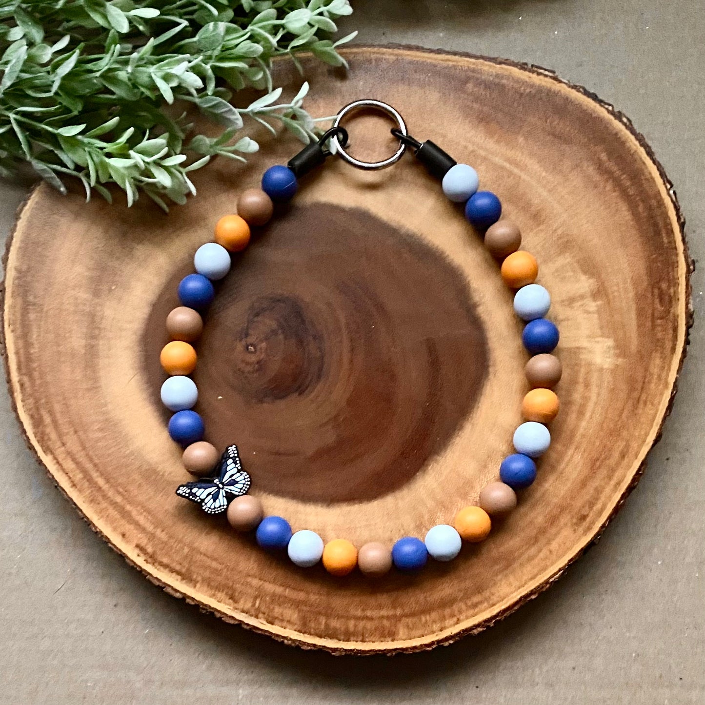 Boho Butterflies Dog Beaded Collar - Bully Love Boutique