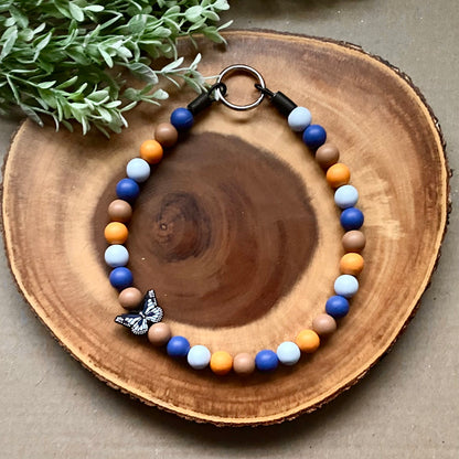 Boho Butterflies Dog Beaded Collar - Bully Love Boutique