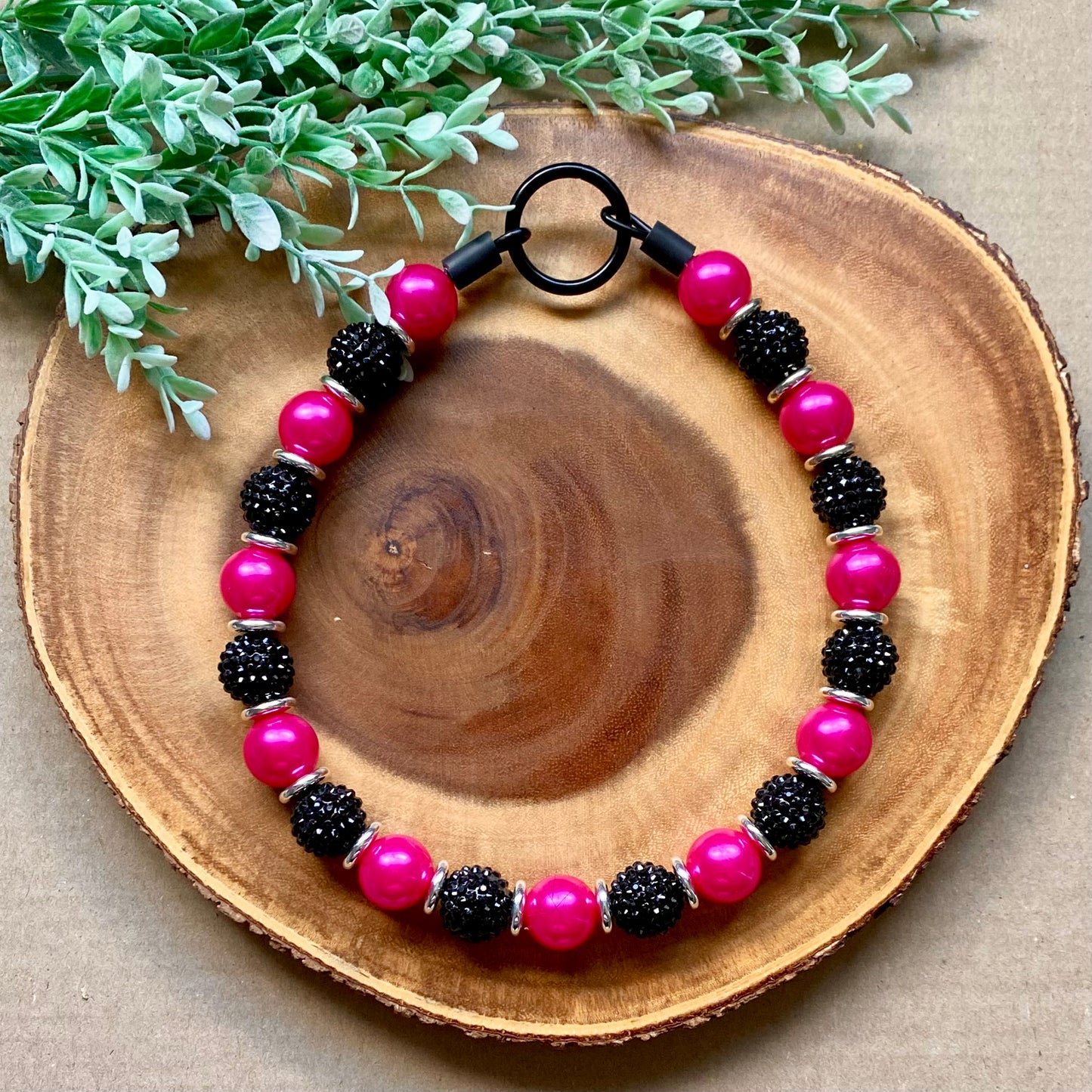 Rock 'n Roll Chic Bubblegum Dog Beaded Collar