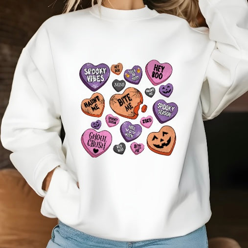 Halloween Heart Candy Crewneck