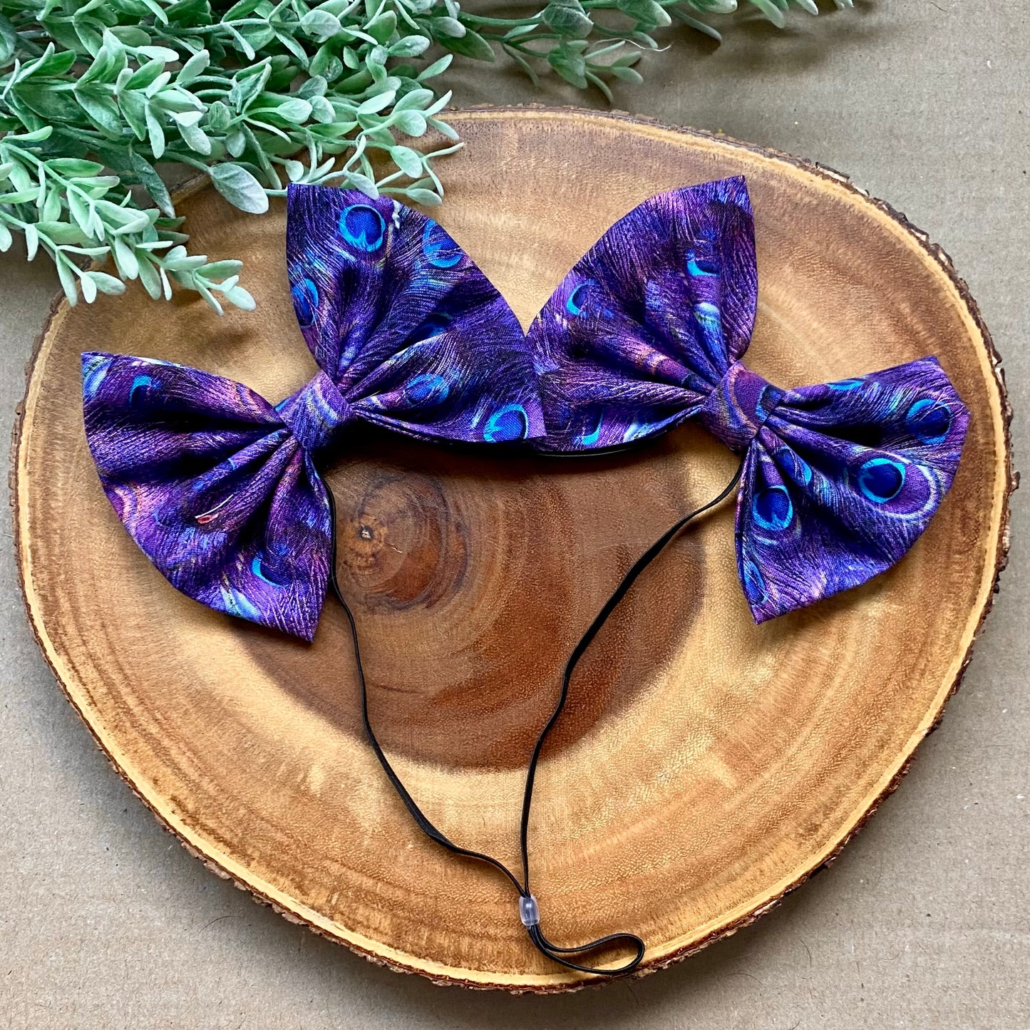 Peacock Jumbo Double Dog Bows