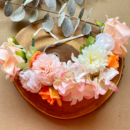 Peachy Keen Flower Crown