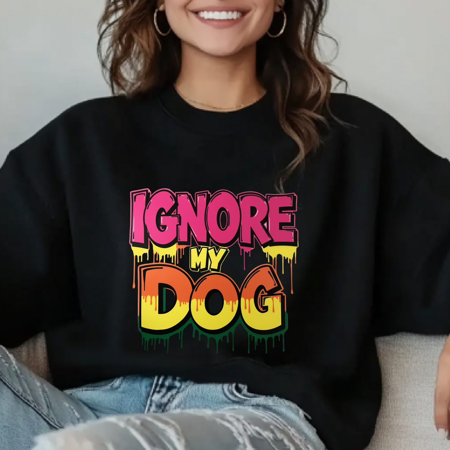 Neon Ignore My Dog 2.0 Crewneck