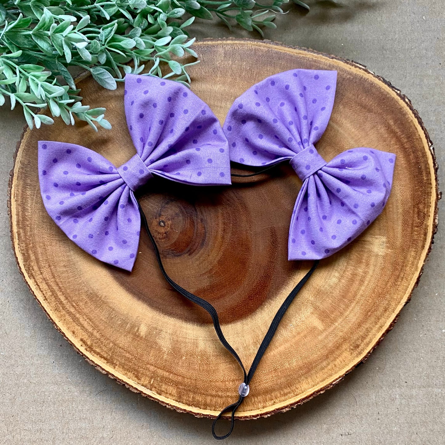 Purple Love Jumbo Double Dog Bows