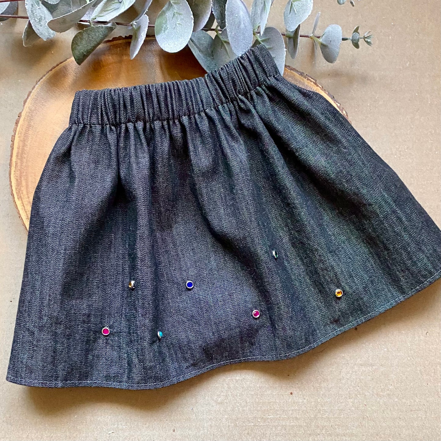 Bedazzled Denim Dog Skirt