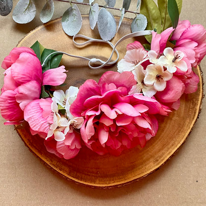 Pink VIbes Flower Crown