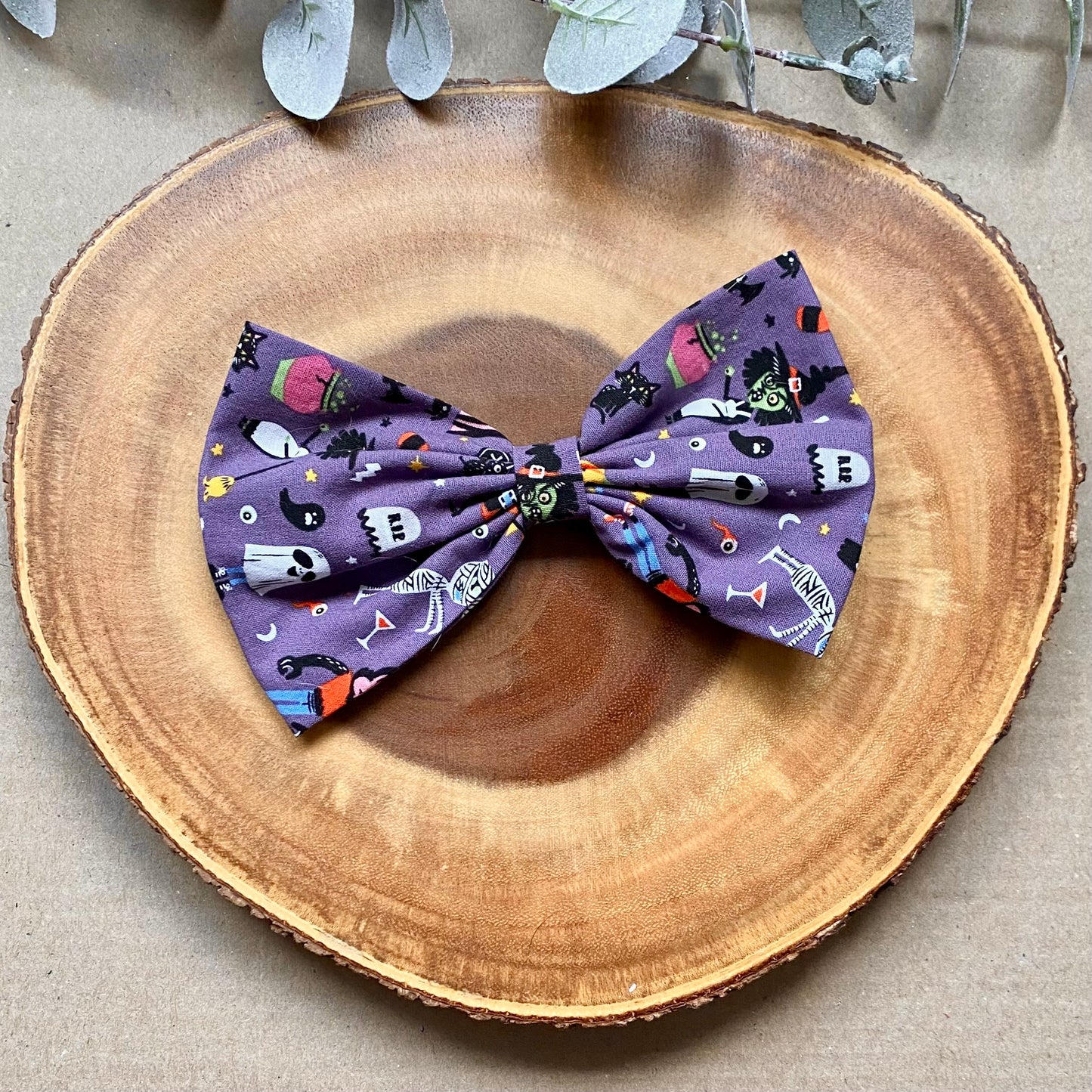 Monster Mash Dog Bowtie & Head Bow