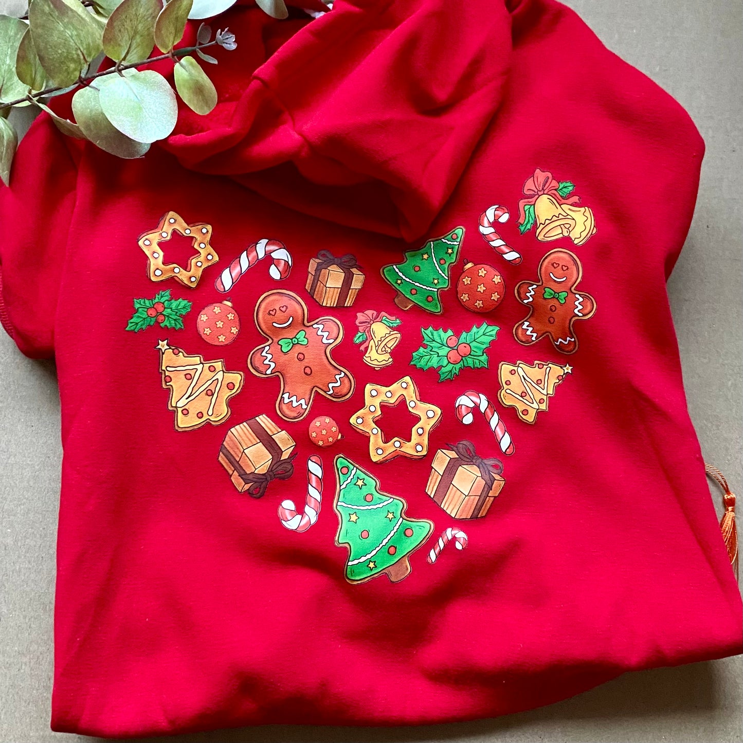 Christmas Heart Dog Hoodie