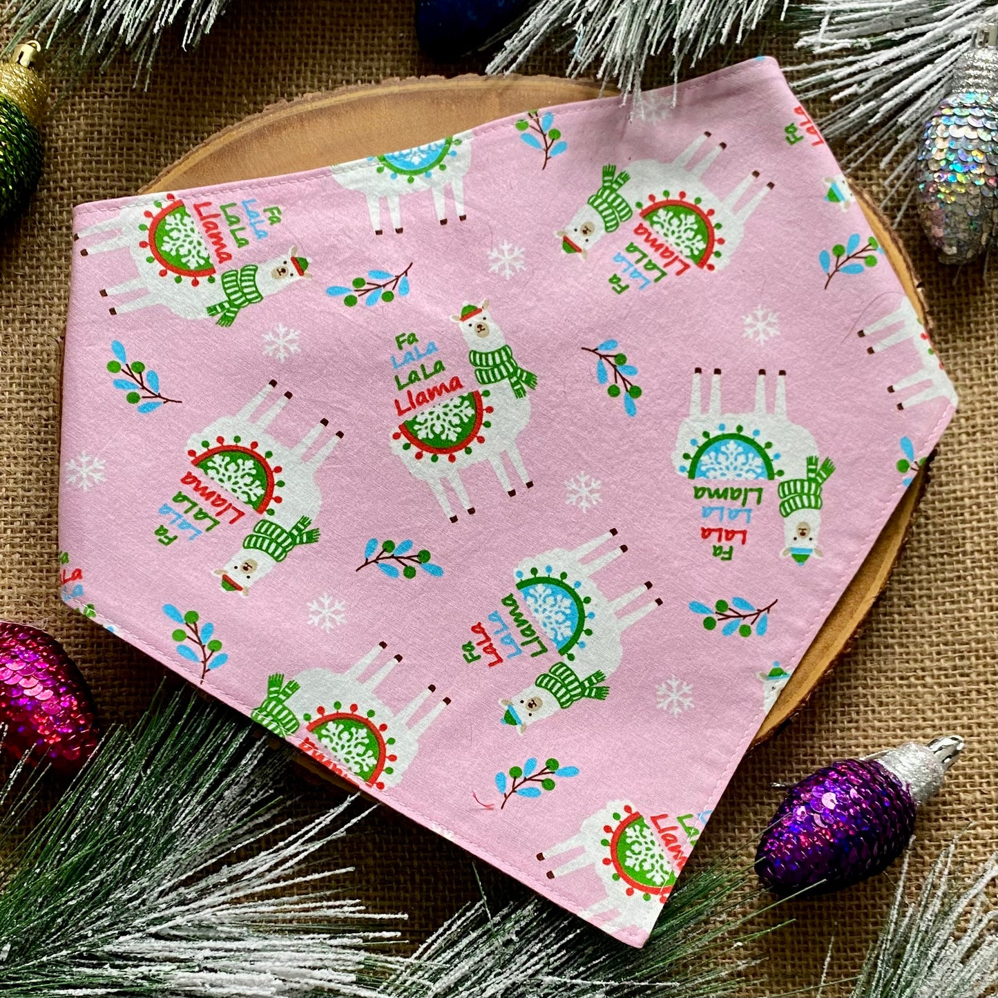 Christmas Llama Dog Bandana
