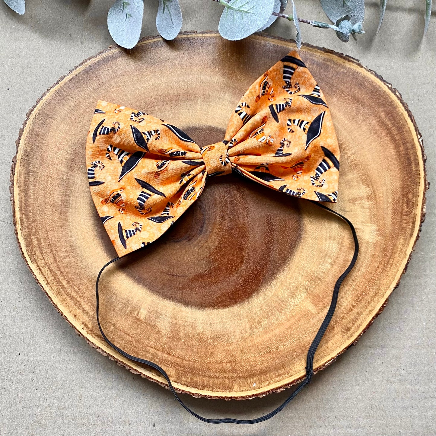 Witch Hats Dog Bowtie & Head Bow