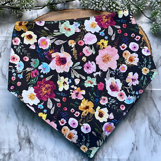 Boho Navy Flowers Bandana