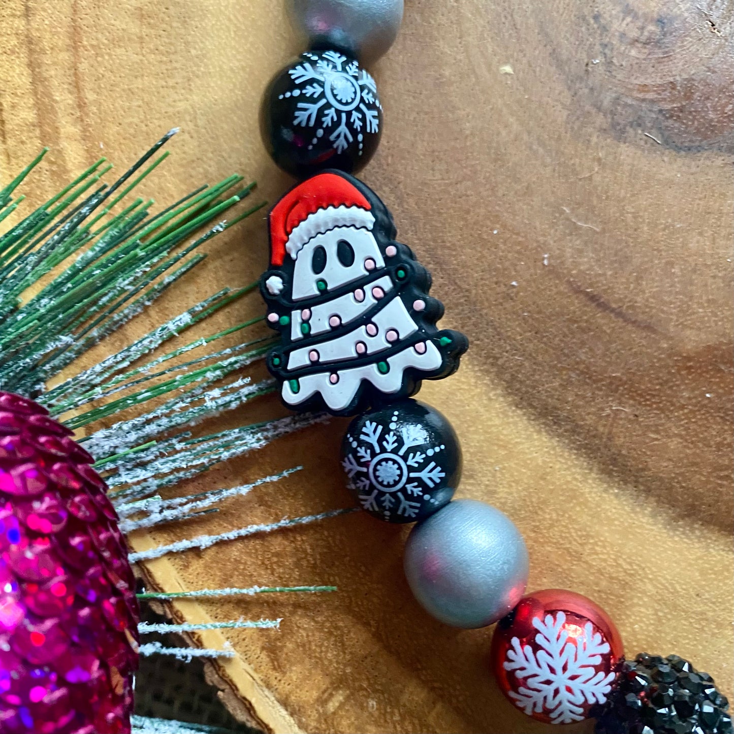 Spookmas Beaded Dog Collar