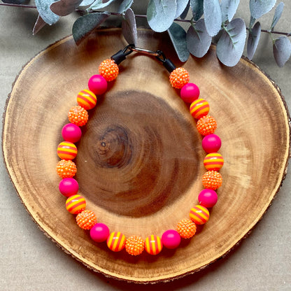 Blood Orange Dog Beaded Collar