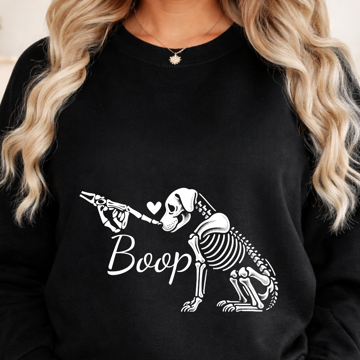 Bullying Love Boutique Boop Crewneck sweatshirt in soft fabric, featuring a casual fit and stylish design.