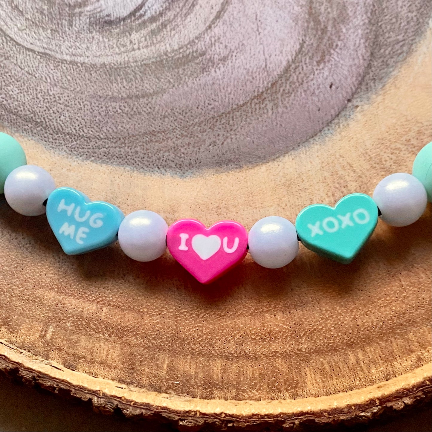 Candy Hearts Beaded Collar