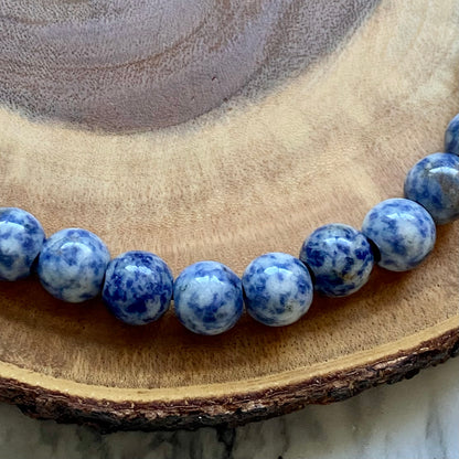 Blue Spot Jasper Beaded Collar