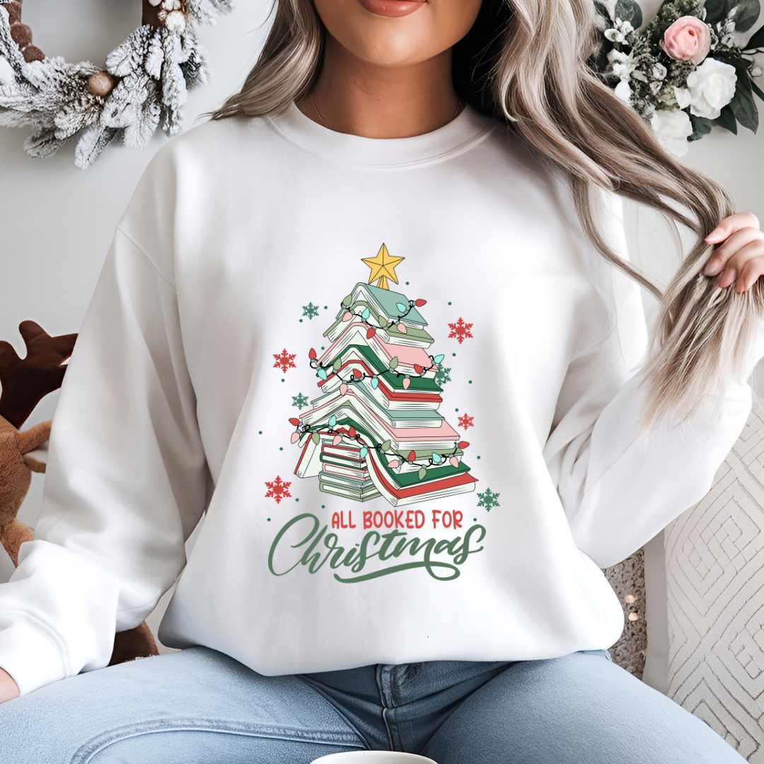 Booked for Christmas Crewneck