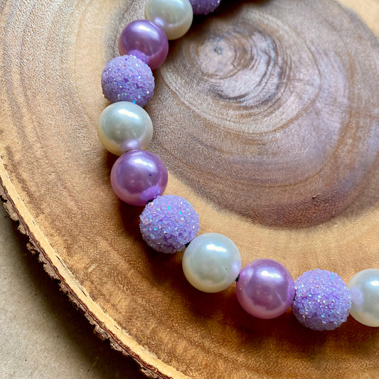La La Lavender Bubblegum Dog Beaded Collar